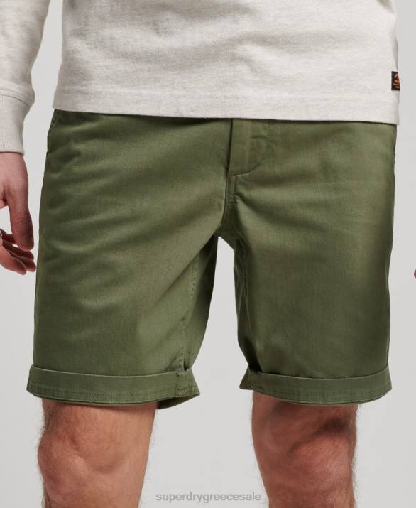 σορτς chino officer άνδρες είδη ένδυσης χακί Superdry L02L53