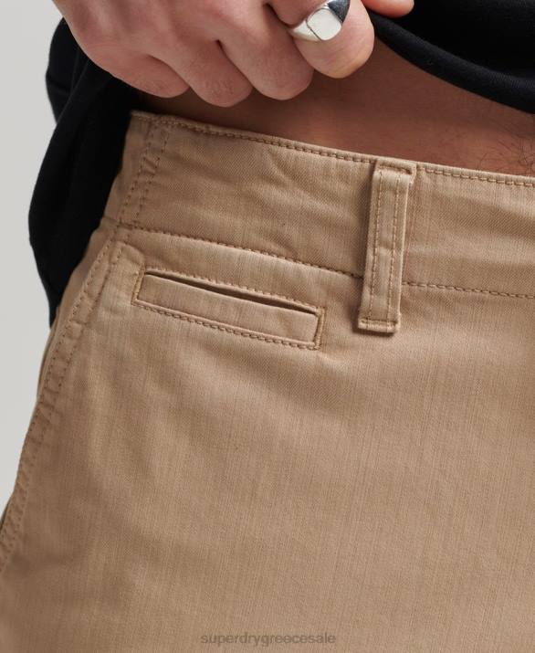 vintage σορτς chino officer άνδρες είδη ένδυσης κρέμα Superdry L02L307