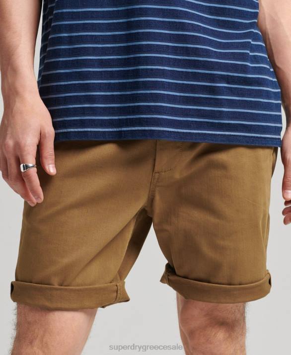vintage σορτς chino officer άνδρες είδη ένδυσης καφέ Superdry L02L308