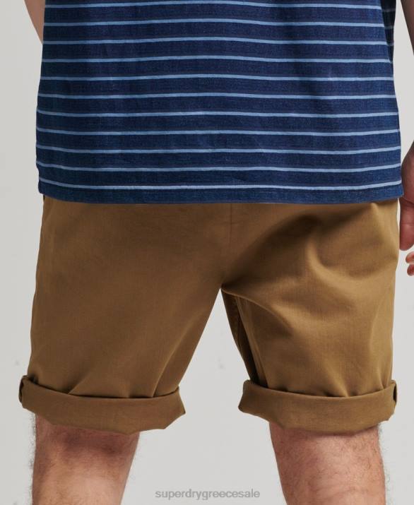 vintage σορτς chino officer άνδρες είδη ένδυσης καφέ Superdry L02L308