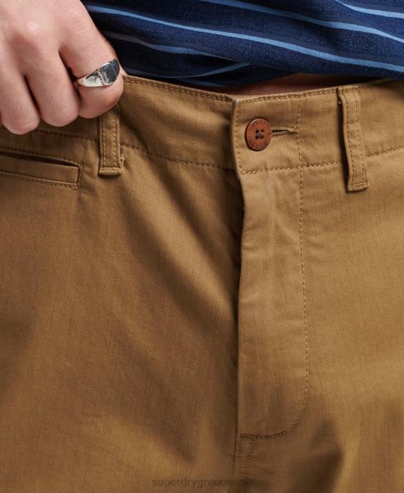 vintage σορτς chino officer άνδρες είδη ένδυσης καφέ Superdry L02L308