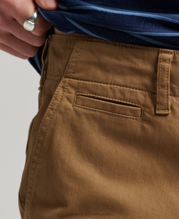 vintage σορτς chino officer άνδρες είδη ένδυσης καφέ Superdry L02L308