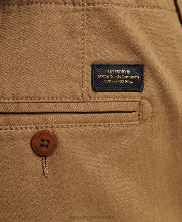 vintage σορτς chino officer άνδρες είδη ένδυσης καφέ Superdry L02L308