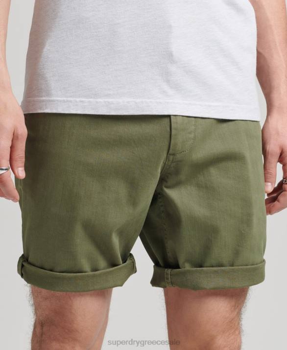 vintage σορτς chino officer άνδρες είδη ένδυσης χακί Superdry L02L312