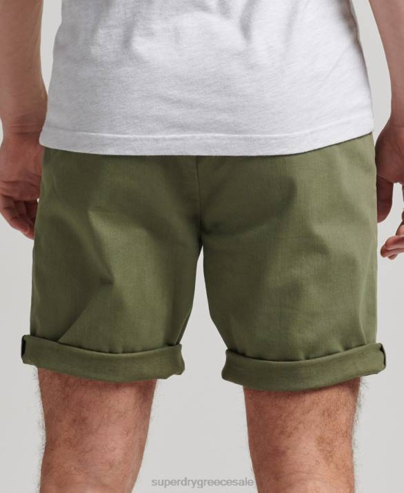 vintage σορτς chino officer άνδρες είδη ένδυσης χακί Superdry L02L312