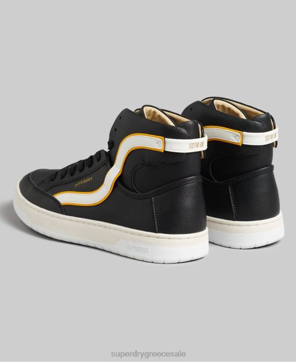 vintage vegan basket high top trainers άνδρες παπούτσια μαύρος Superdry L02L1910