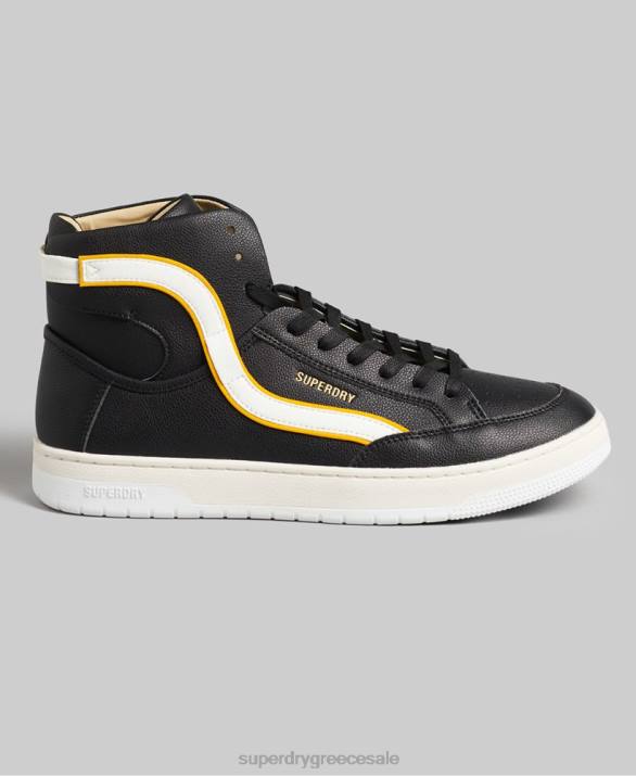 vintage vegan basket high top trainers άνδρες παπούτσια μαύρος Superdry L02L1910