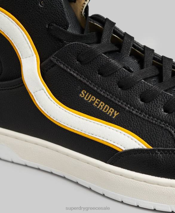 vintage vegan basket high top trainers άνδρες παπούτσια μαύρος Superdry L02L1910