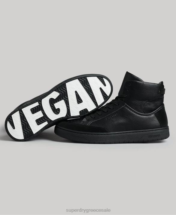 vintage vegan basket high trainers άνδρες παπούτσια μαύρος Superdry L02L1914