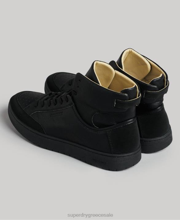vintage vegan basket high trainers άνδρες παπούτσια μαύρος Superdry L02L1914