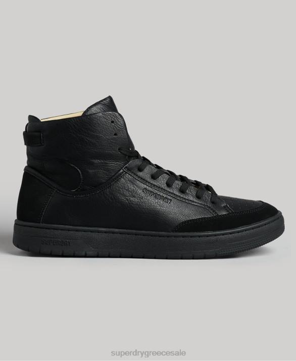 vintage vegan basket high trainers άνδρες παπούτσια μαύρος Superdry L02L1914