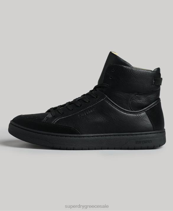vintage vegan basket high trainers άνδρες παπούτσια μαύρος Superdry L02L1914