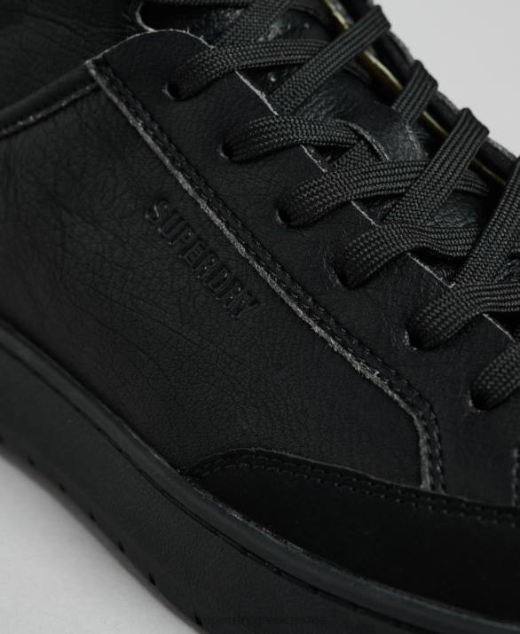 vintage vegan basket high trainers άνδρες παπούτσια μαύρος Superdry L02L1914